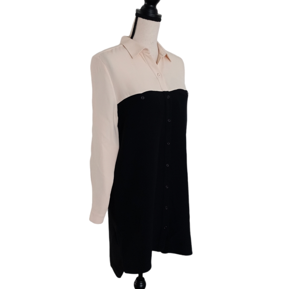 Jenni Kayne Button Up Color Block Shirt Dress - Picture 2 of 11